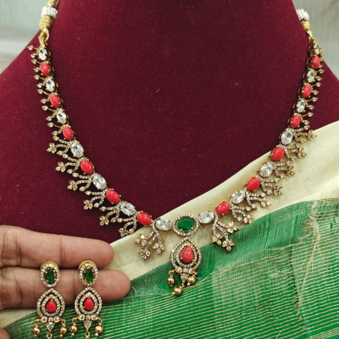 Kamalam Coral cute necklace