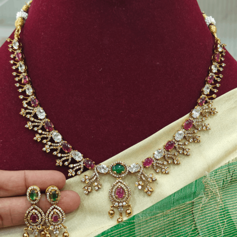 Kamalam AD cute necklace