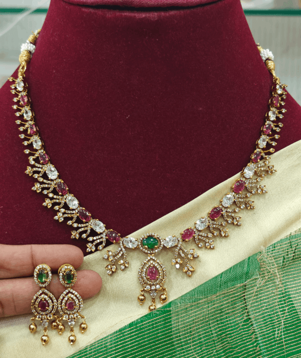 Kamalam AD cute necklace