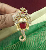 Red stone ganesha fusion pendant