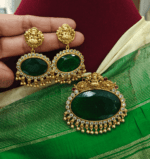 Lakshmi neelvattam pendant set (Green)