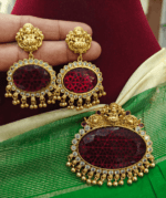 Lakshmi neelvattam pendant set (Red)