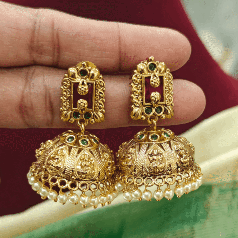 Ashtalakshmi jhumkha (Ruby)