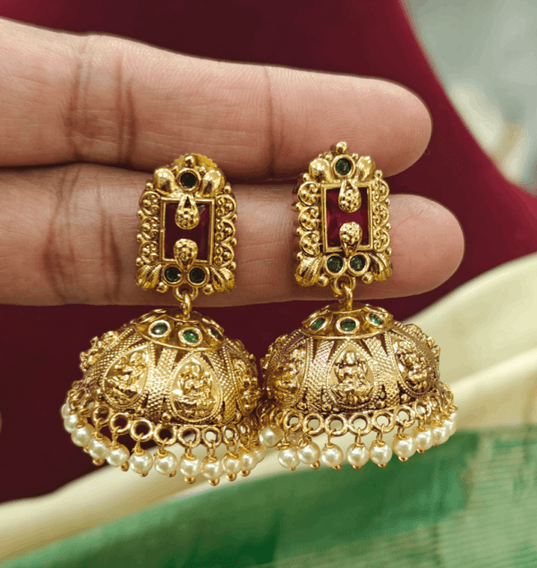 Ashtalakshmi jhumkha (Ruby)