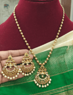 Chandbali pendant chain set