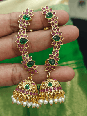 Lotus jhumkha earcuff