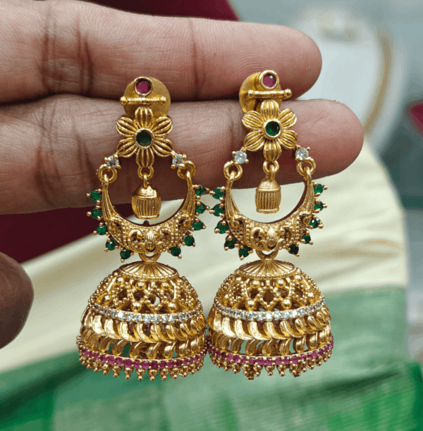 Flower chandbali jhumkha