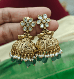 Flower kundan lakshmi antique jhumkha