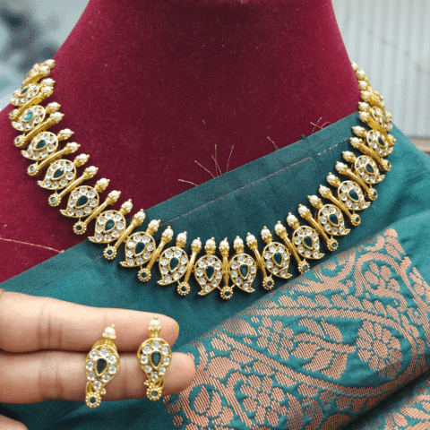 Mango AD pearl necklace (Green)