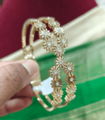 Floral white stone bracelet