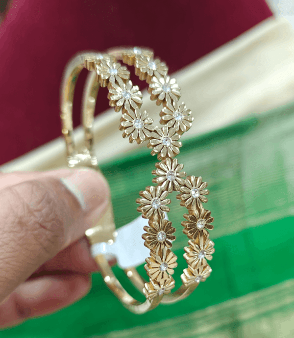 Floral white stone bracelet