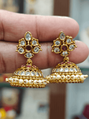 Mini bell jhumkha (White)