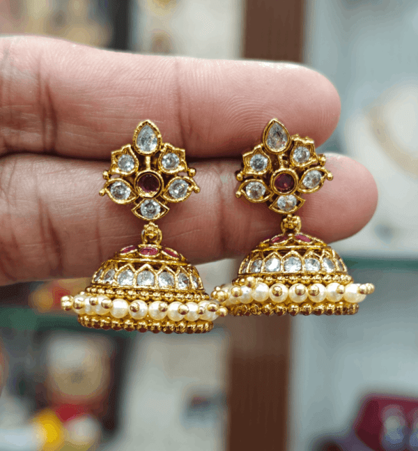 Mini bell jhumkha (White)