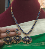 2 in 1 necklace (Blue green pearl)