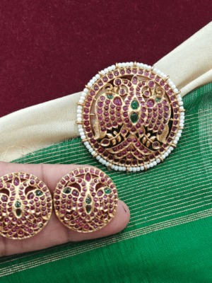 Gandaberunda pearl pendant set