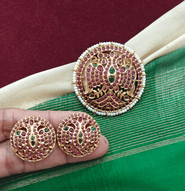 Gandaberunda pearl pendant set