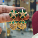 Chakra pineapple jhumkha (Green white)