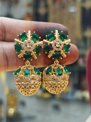 Chakra pineapple jhumkha (Green white)