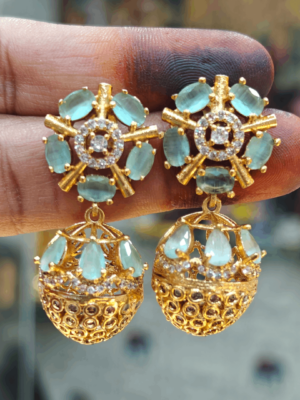 Chakra pineapple jhumkha (Mint green)