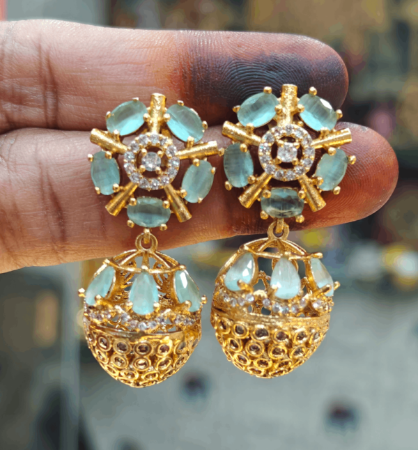 Chakra pineapple jhumkha (Mint green)