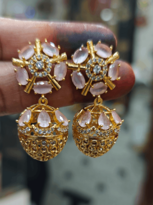 Chakra pineapple jhumkha (Baby pink)