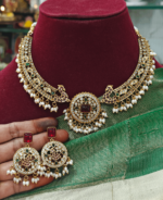 Double peacock kanti style kemp necklace