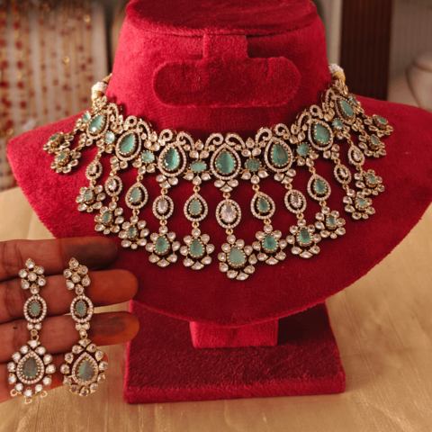 Rani choker (Mint color)