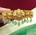 Lakshmi antique clip with mint beads