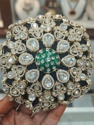 Premium kundan hair bun - Design 1