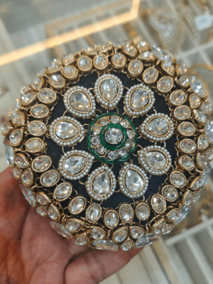 Premium kundan hair bun - Design 2