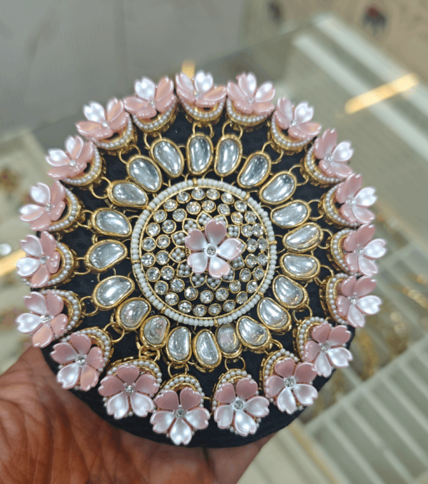 Premium kundan hair bun - Design 4
