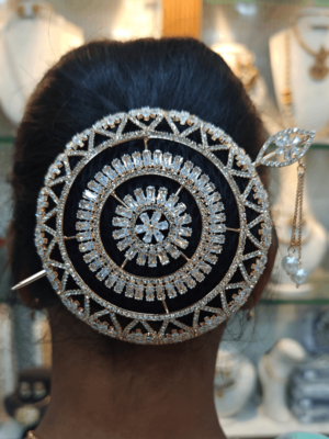 Premium hair bun cage rose gold - Design 3