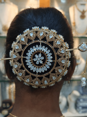 Premium hair bun cage mehendi - Design 1