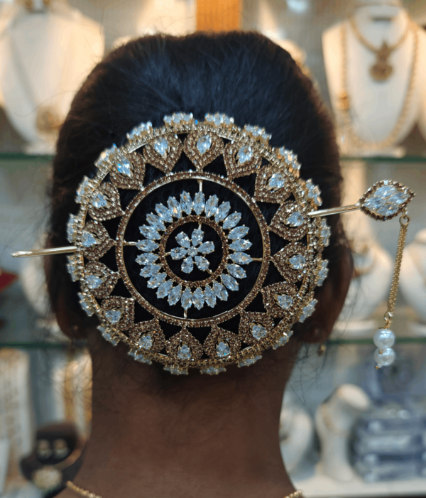 Premium hair bun cage mehendi - Design 1