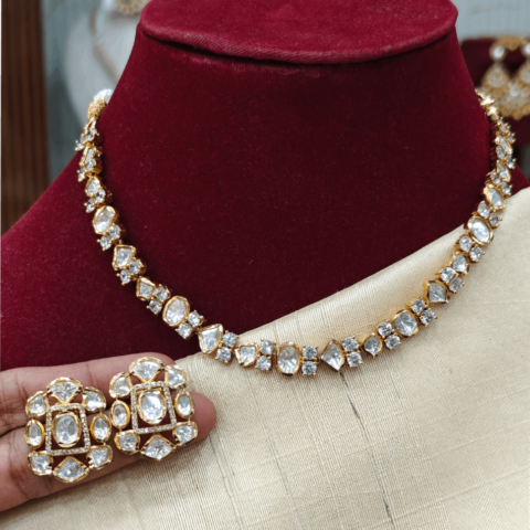 Premium kundan necklace set
