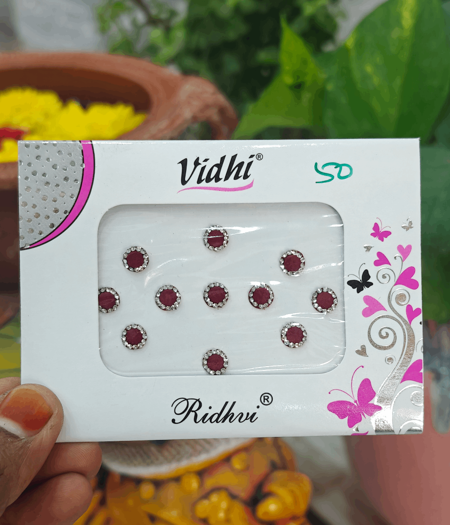 Round stone bindi -Size 2 - Harshianbu Jewellery