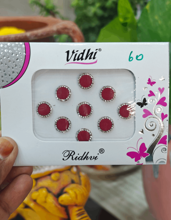 Round stone bindi -Size 6