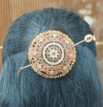 Nritya hair bun cage (Small) - Ruby green