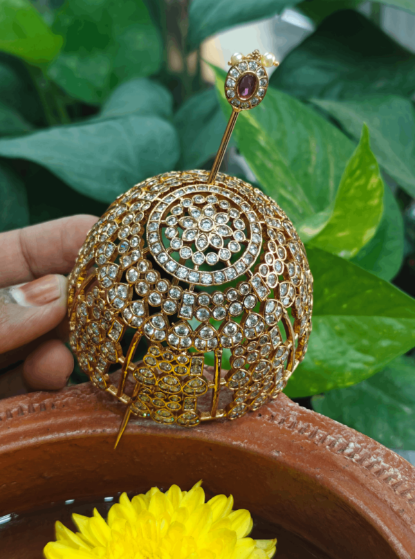 Nritya hair bun cage (Small) - white