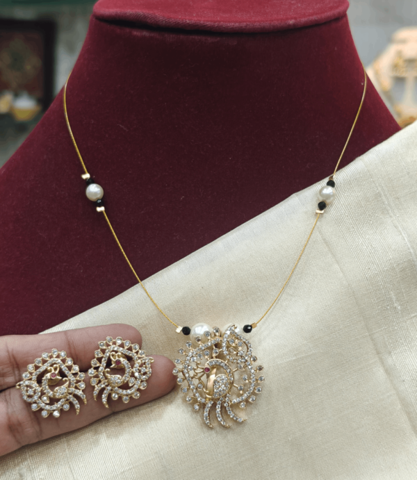 Amrutha peacock invisible set (Full white)