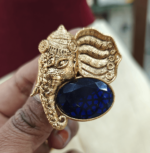 Blue elephant brooch