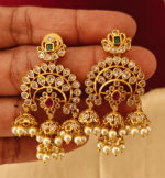 Tri flower jhumka (multi color)