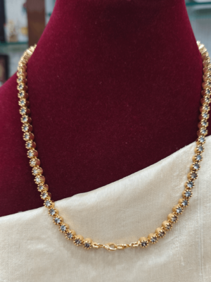 White stone chain with fish hook