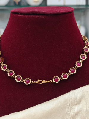 2in 1 necklace(ruby,pearl)