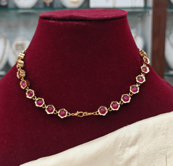 2in 1 necklace(ruby,pearl)
