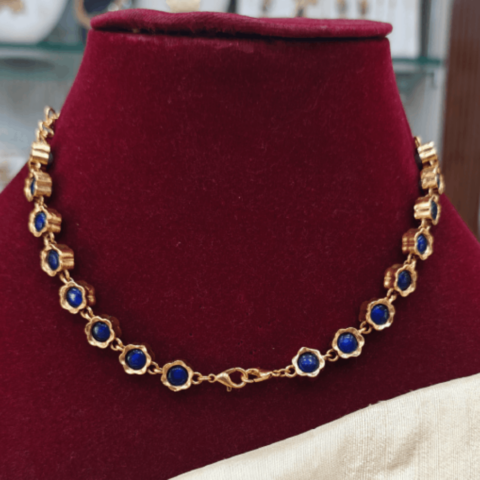 2in 1 necklace(blue,pearl)