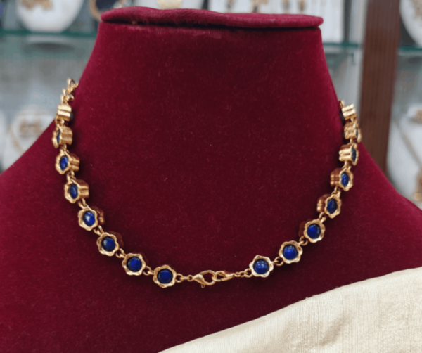 2in 1 necklace(blue,pearl)