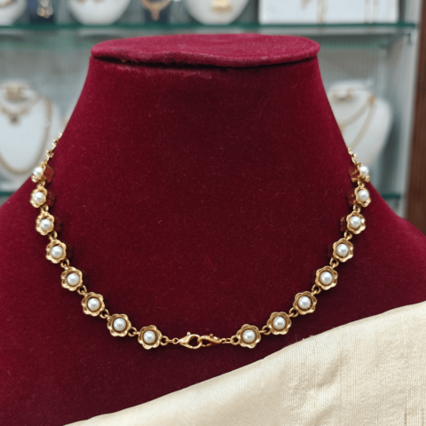 2in1 necklace(green,pearl)