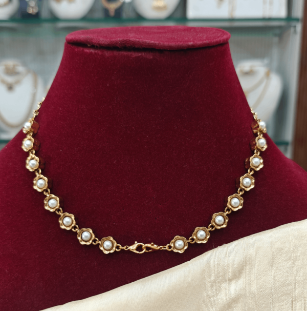 2in 1 necklace(blue,pearl)