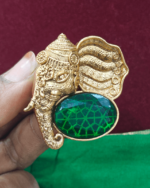 Emerald elephant brooch